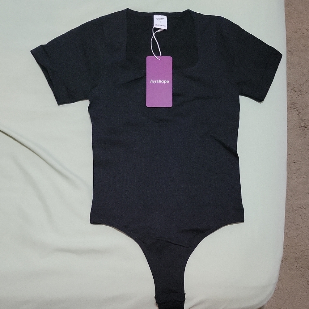 Hey Shape Black Bodysuit NWT